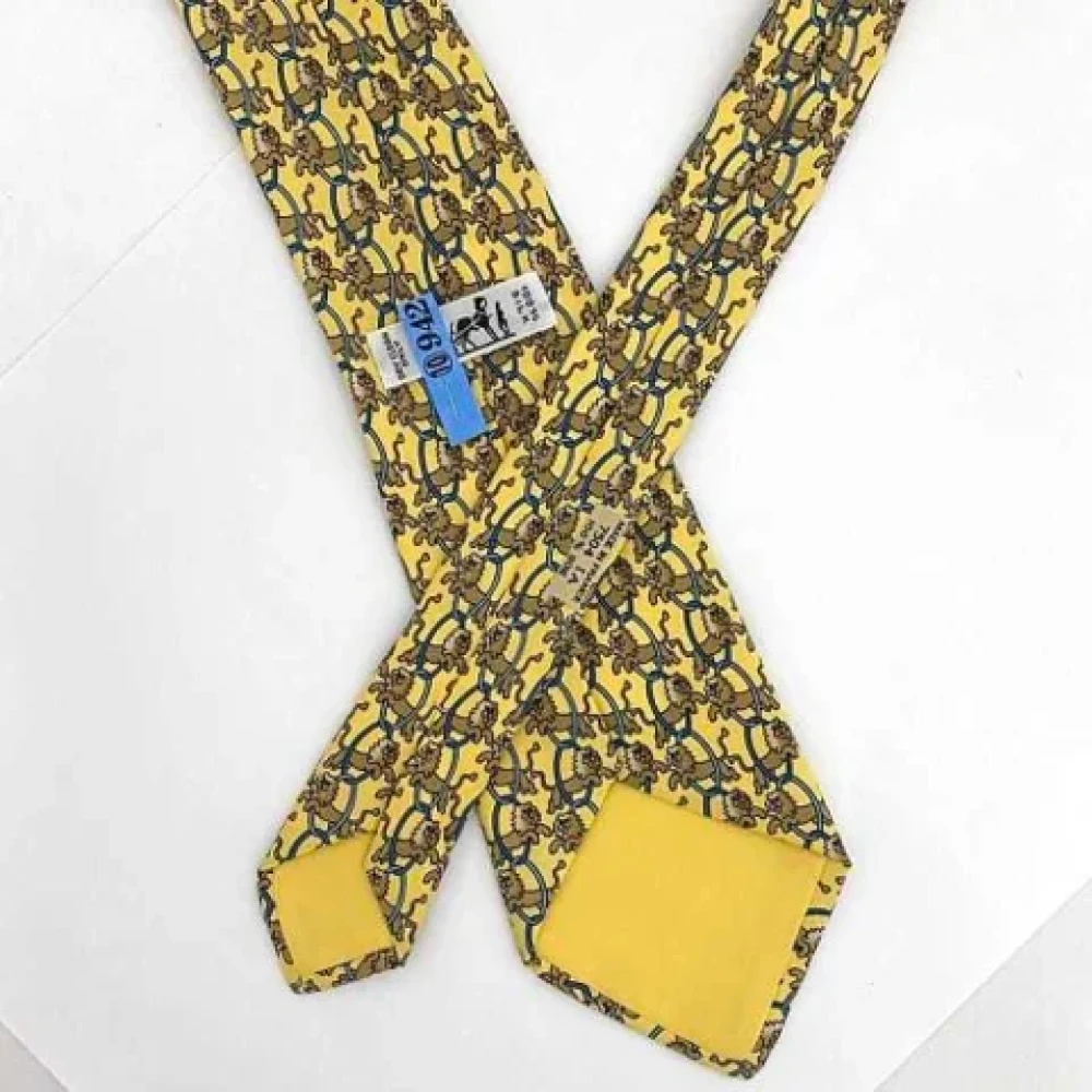 Hermès Vintage Pre-owned Silk home-office Yellow Heren