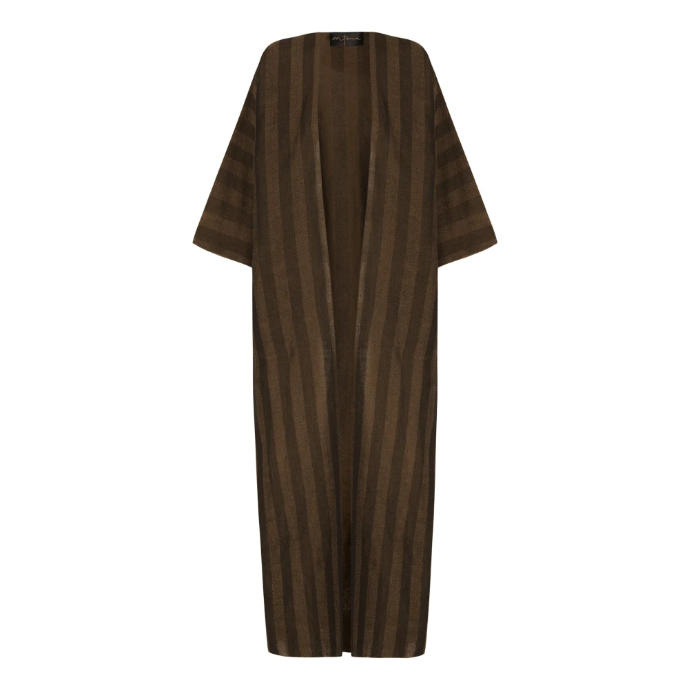 Cortana Randig Jacquard Oversized Kappa Brown, Dam