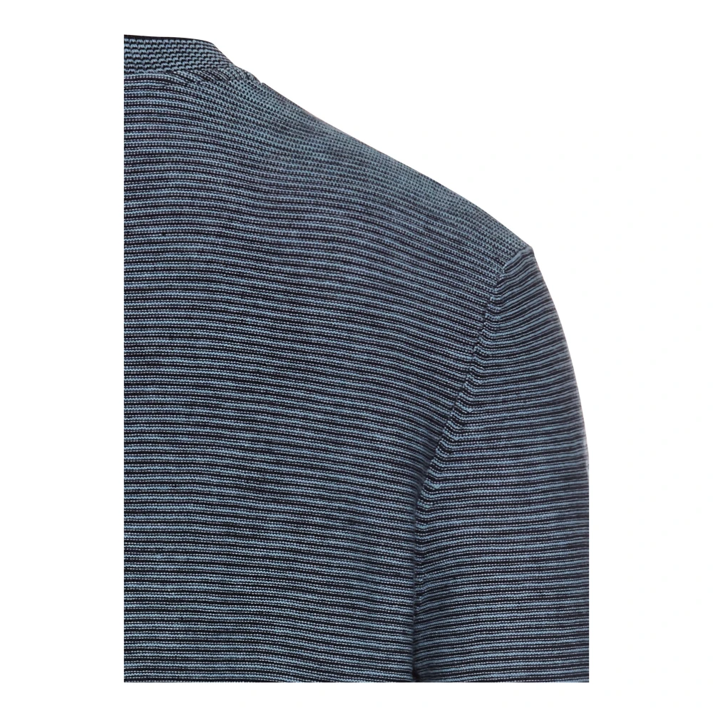 camel active Lange mouw katoenmix Henley shirt Blue Heren