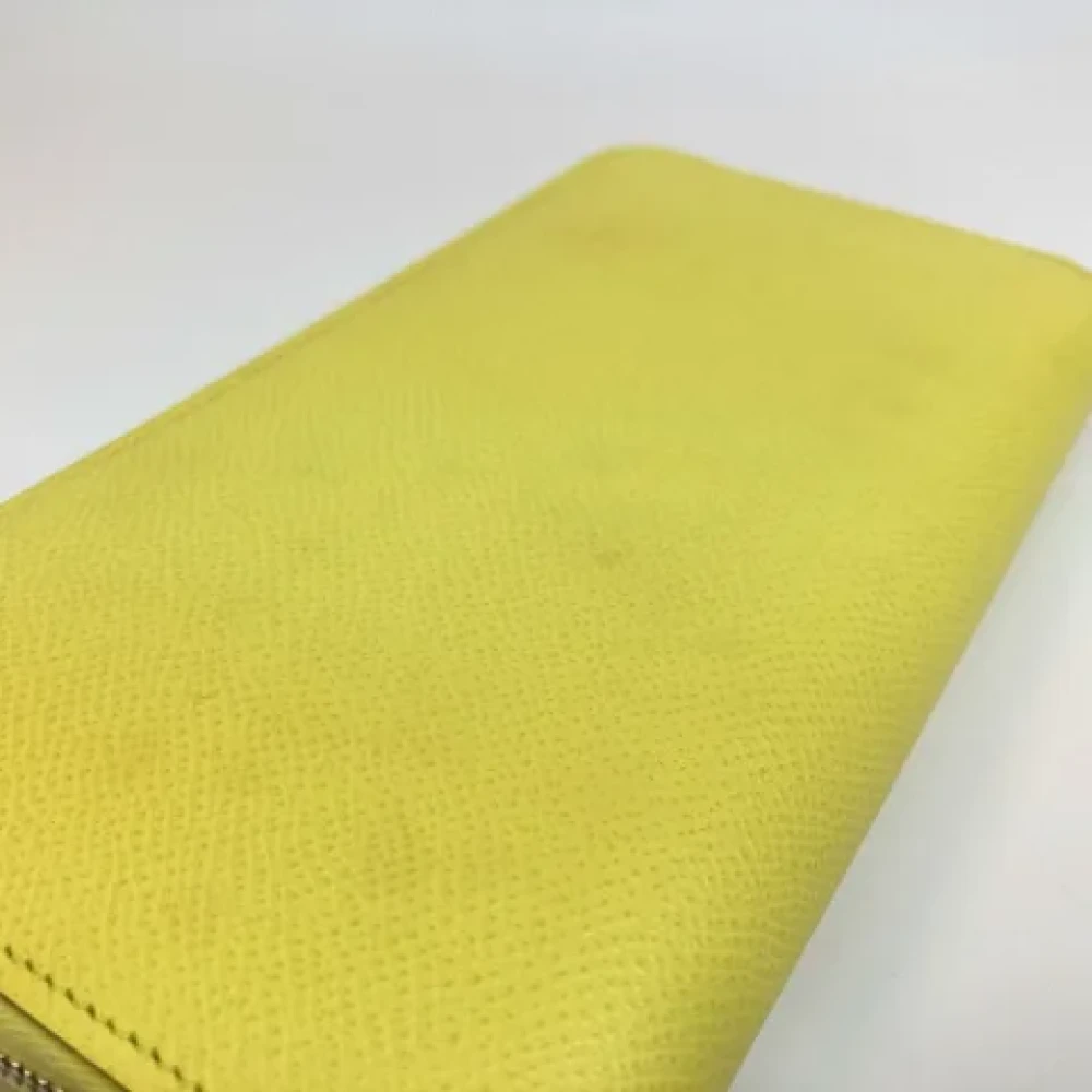 Hermès Vintage Pre-owned Leather wallets Yellow Dames
