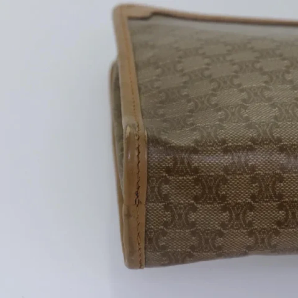 Celine Vintage Pre-owned Canvas clutches Beige Dames