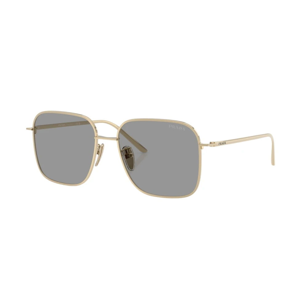 Prada Gold/Grey Pr C54sd Zvn50q Woman Sunglasses Metal Squared Normal - Image 2