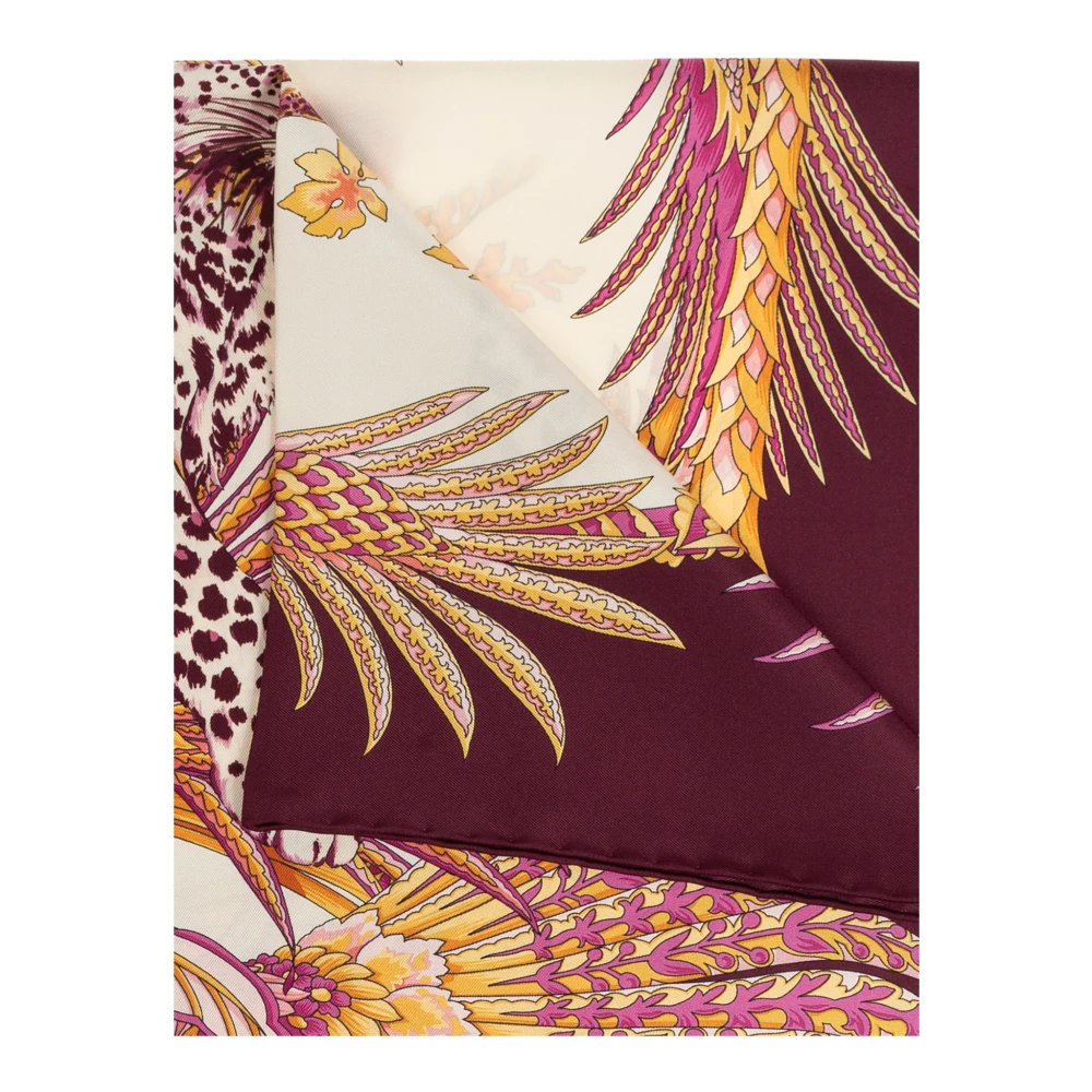 Salvatore Ferragamo Zijden sjaal met print Red Dames