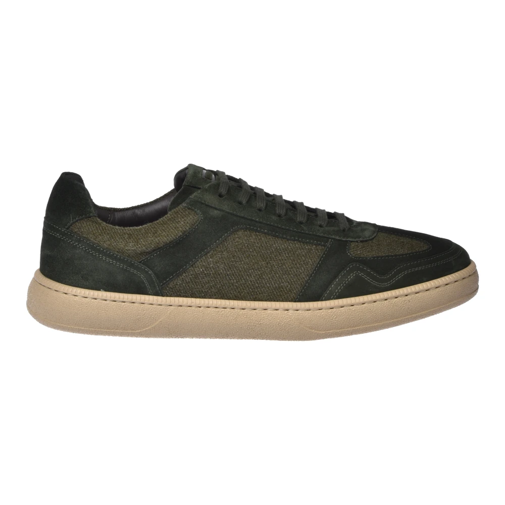 Baldinini Uomo Verde Sneaker In Pelle Scamosciata E Tessuto