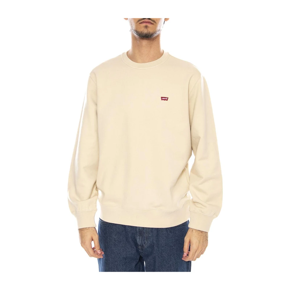 Levi's Mannelijk Beige Hoodies & Sweatvesten Heren, Xl, Katoen, Crewneck Sweatshirt