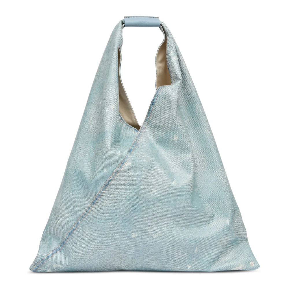 Mm6 Maison Margiela Women's Blue Handbags, One Size, Japanese Denim Bag