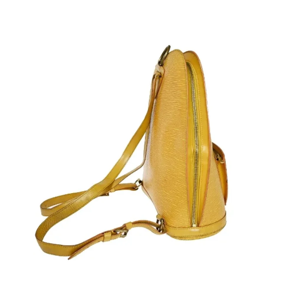 Louis Vuitton Vintage Pre-owned Leather backpacks Yellow Dames