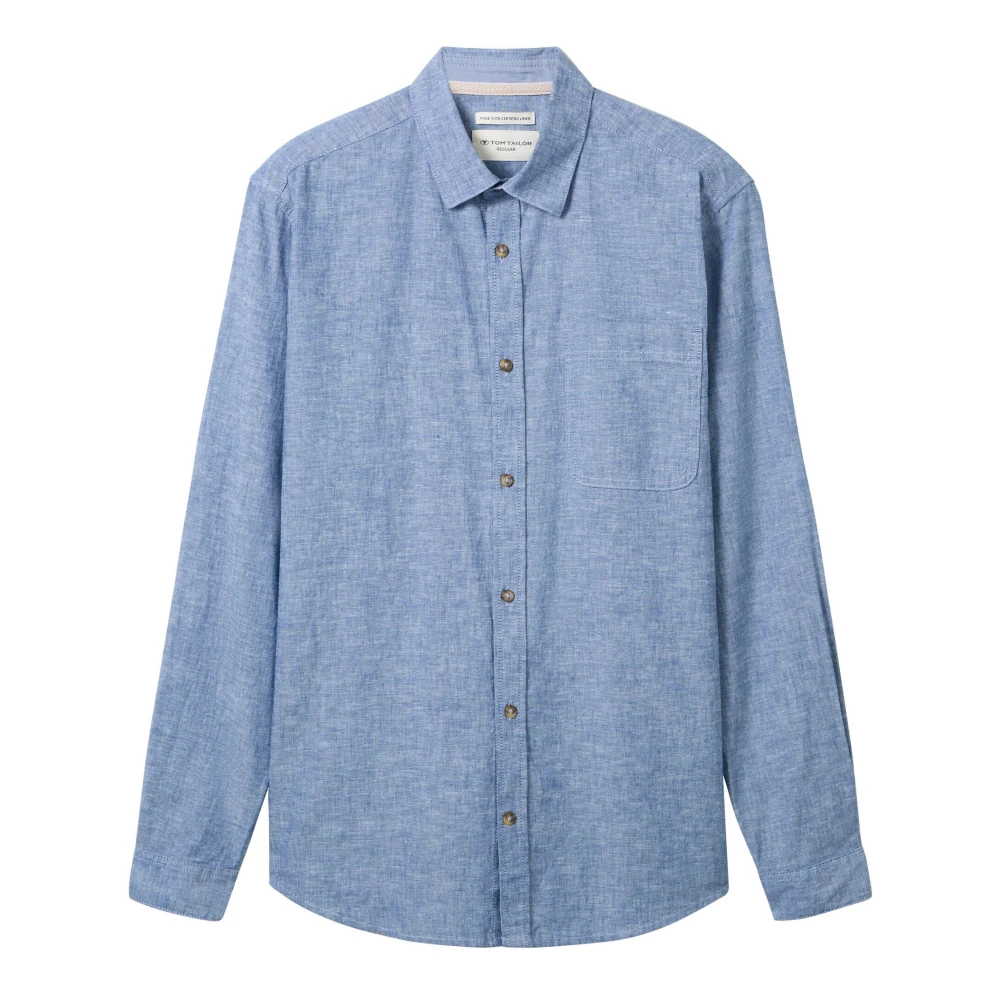 Tom Tailor Casual Shirts Blue Heren