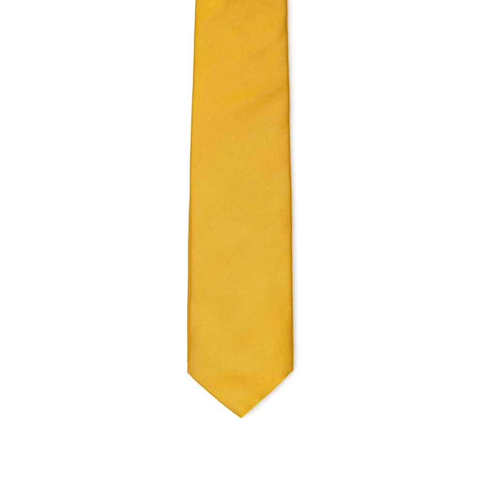 Dolce & Gabbana Gouden Zijden Stropdas Yellow Heren