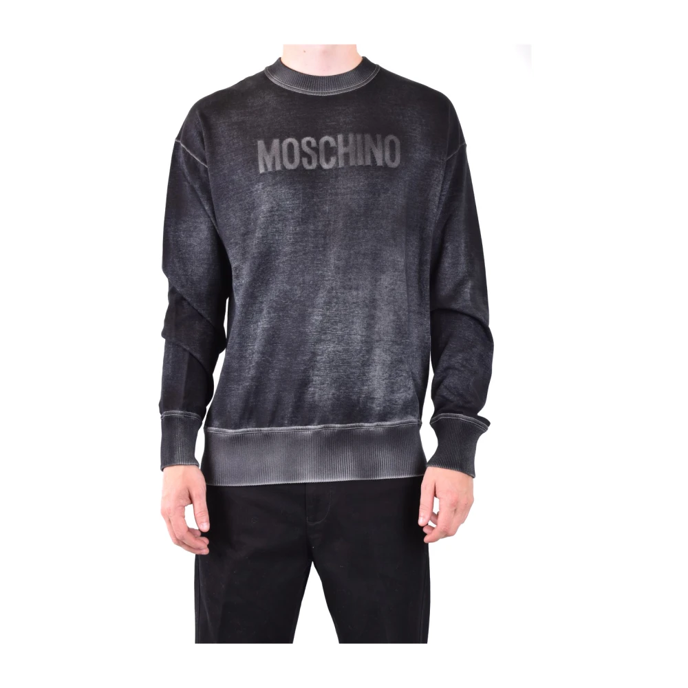 Moschino Men's Black Sweatshirts, L, Stylish Knitwear Sweatshirt