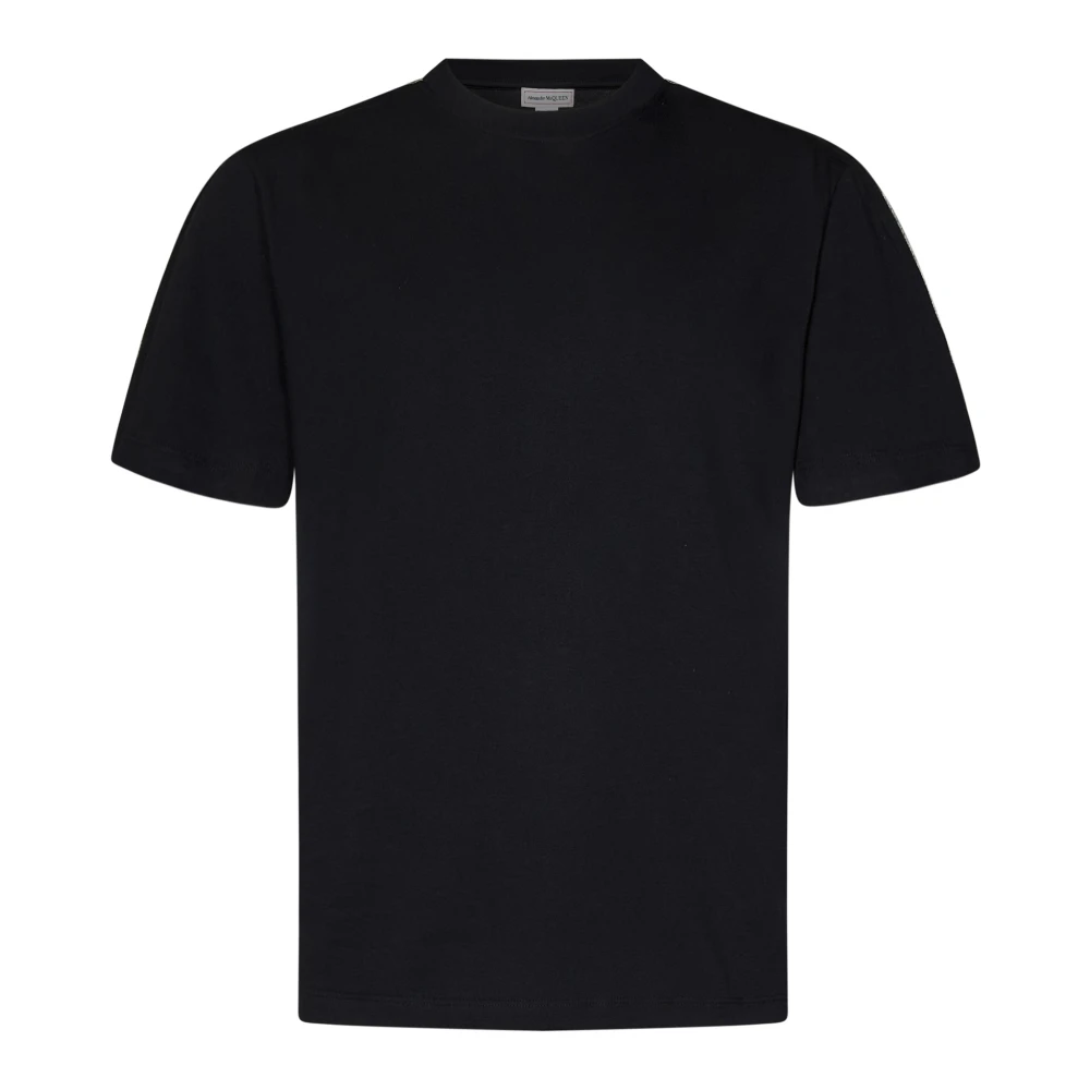 Alexander mcqueen Zwarte T-shirts en Polo's met Logobanden Black Heren
