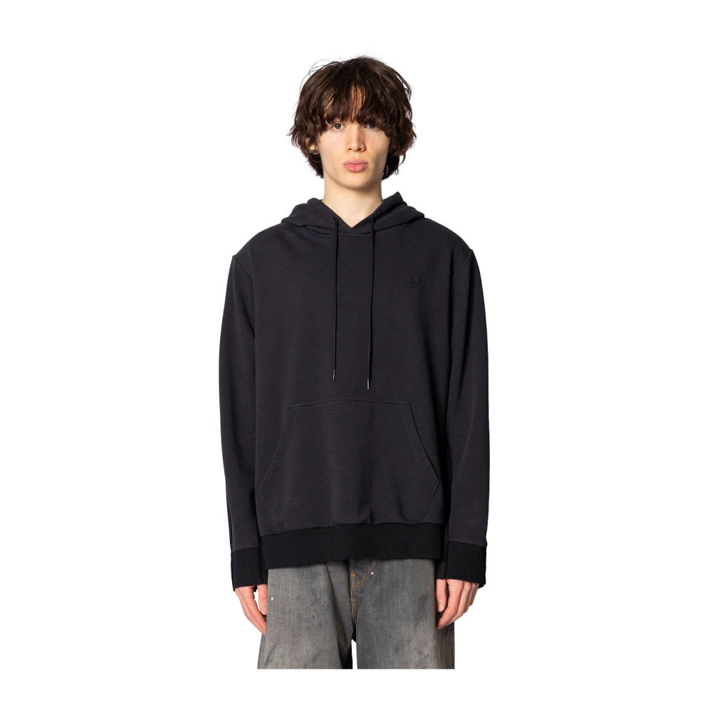 MM6 Maison Margiela Zwarte Sweatshirt met Crew Neck Black Heren