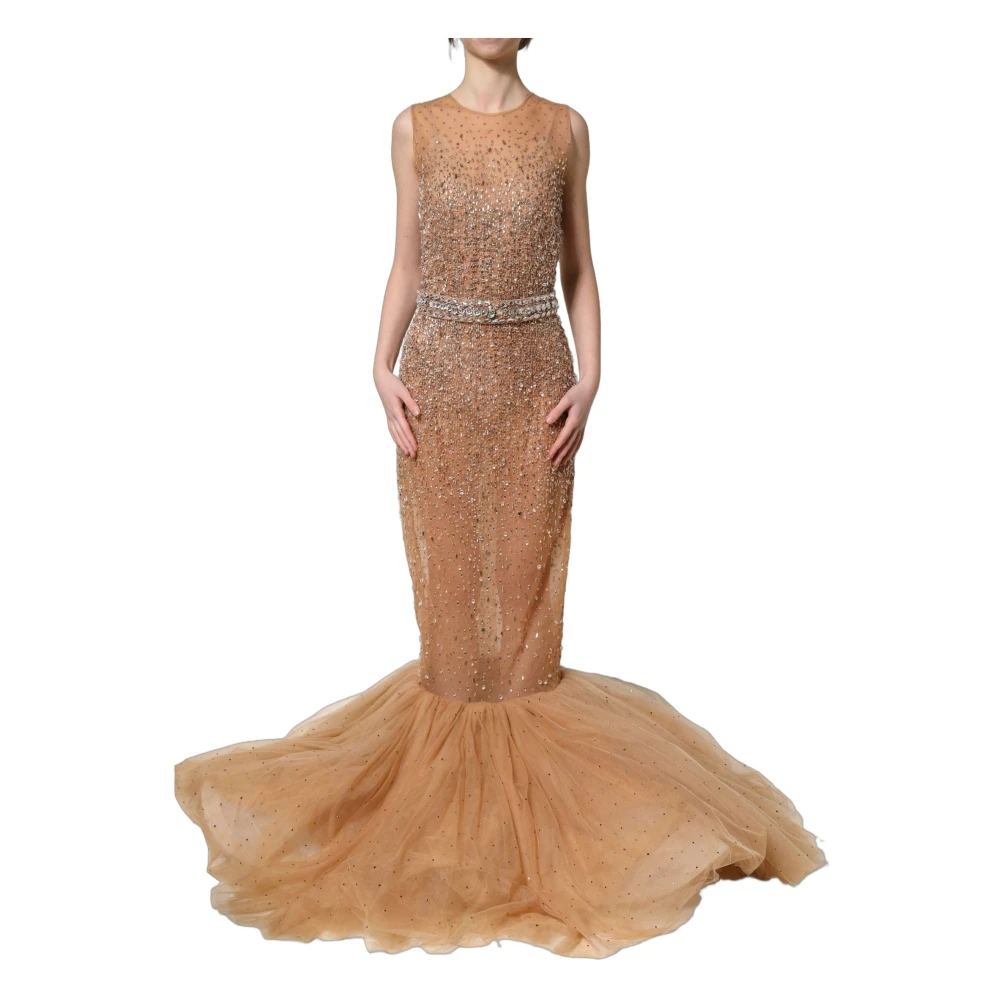 Dolce & Gabbana Women's Brown Sleeveless Mermaid Gown - Gowns - S - Dresses
