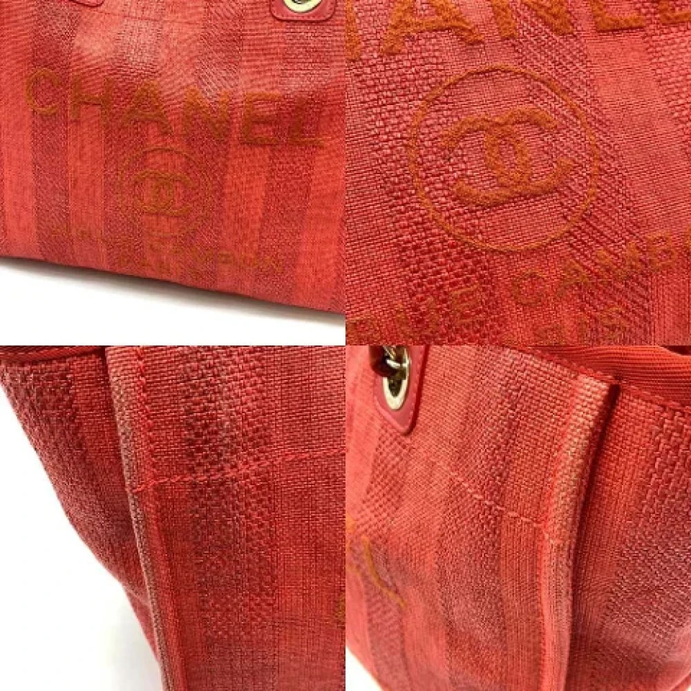 Chanel Vintage Pre-owned Canvas chanel-bags Red Dames