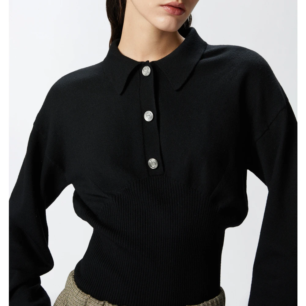 pinko Stijlvolle Rimontaggio Sweater Black Dames
