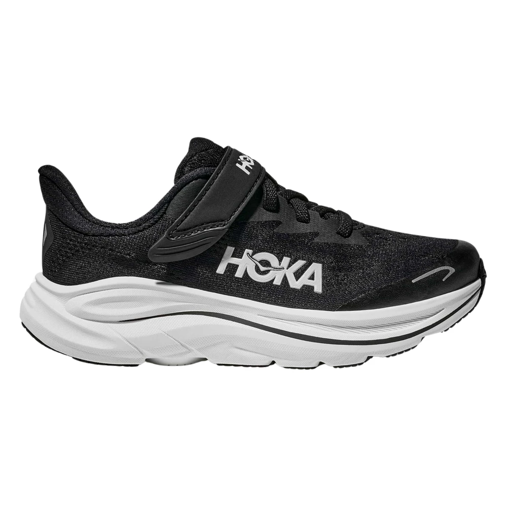 Hoka One One Boys Black Clifton 10 Trainers - Kids Sneakers - 28 1/2 Eu - Kids