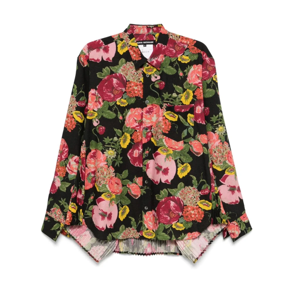 Junya Watanabe Bloemen Tran Weef Katoenen Overhemd Multicolor Dames