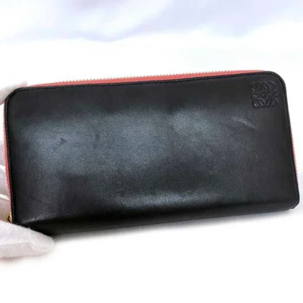 Loewe Pre-owned Leather wallets Black Dames