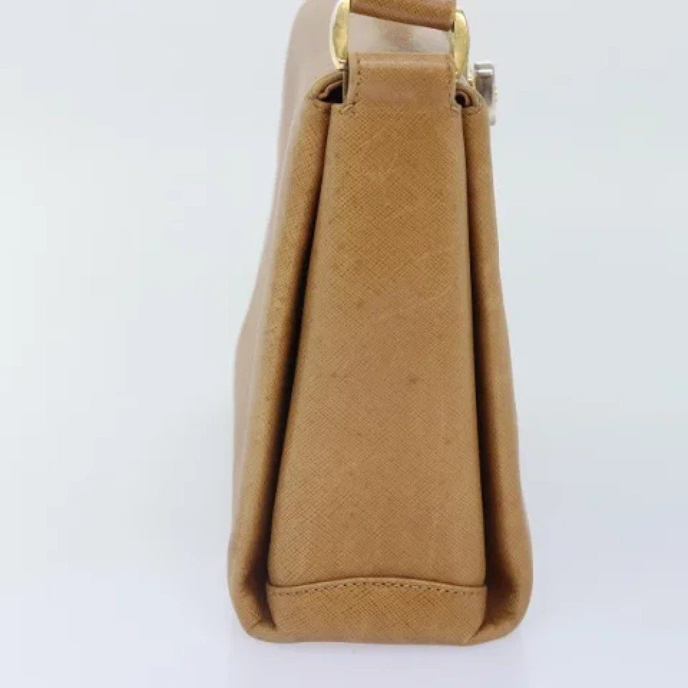 Gucci Vintage Pre-owned Leather gucci-bags Beige Dames
