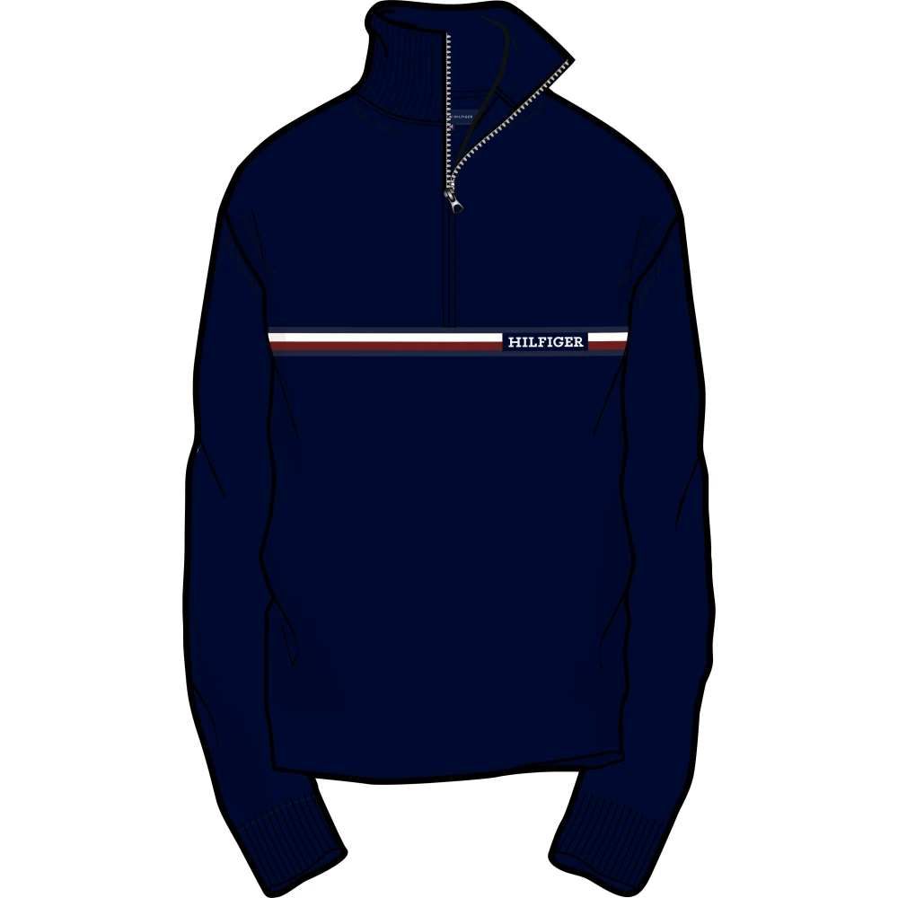 Tommy Hilfiger Men's Blue Pullover Sweatshirt Stylish Clothing