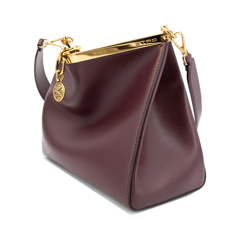 ETRO Iconische Leren Tas met Metalen Sluiting Red Dames