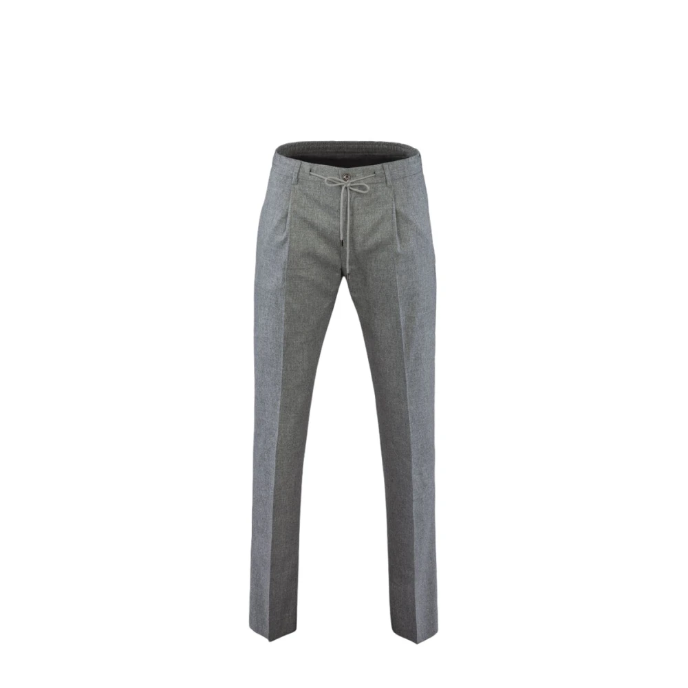 Moorer Men's Gray Slim-Fit Trousers, 2XL, Anton Fsr Trousers