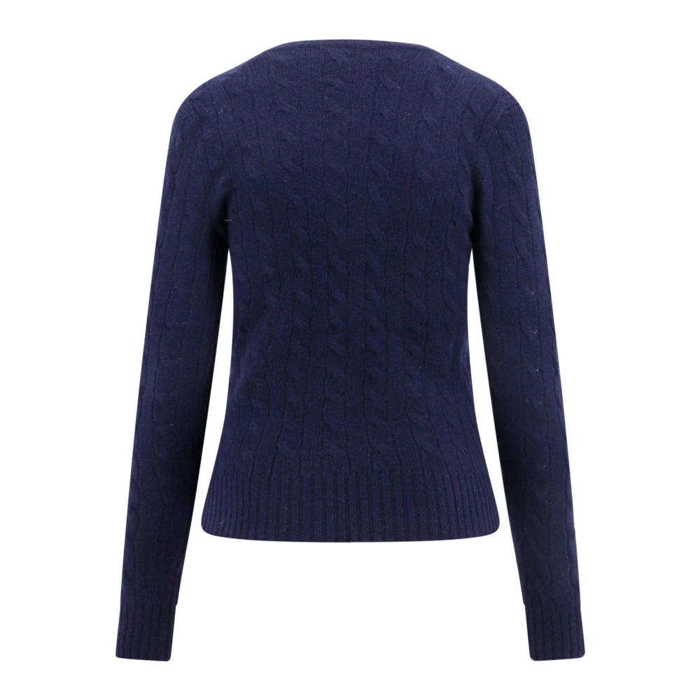 Polo Ralph Lauren Luxe V-hals Gebreide Trui Blue Dames