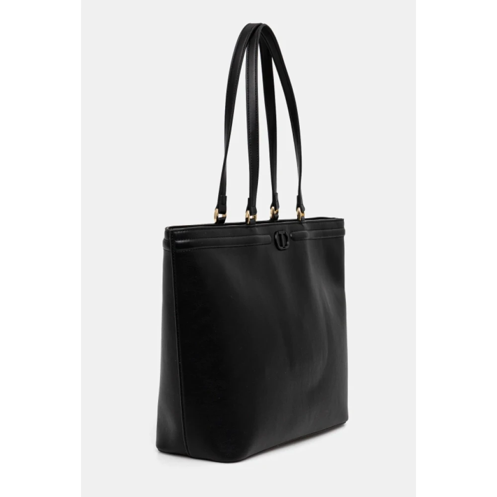 Twinset Zwarte Synthetisch Leren Grote Tas Black Dames