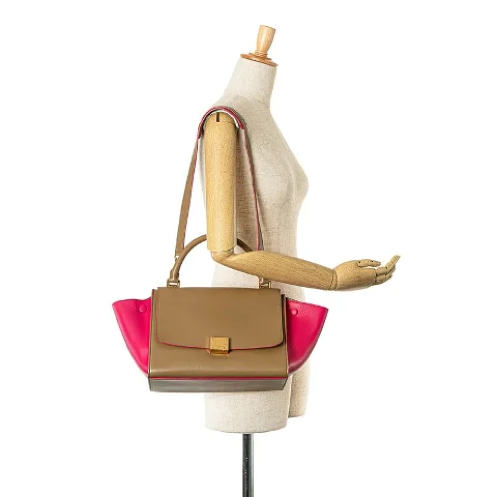 Celine Vintage Pre-owned Leather celine-bags Beige Dames