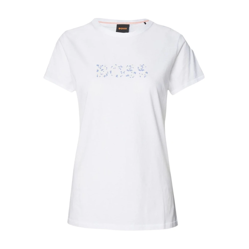 Hugo Boss Dames Logo Print T-Shirt White Dames