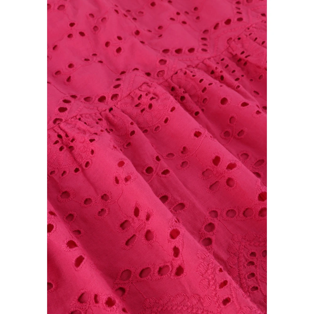 Notre-v Roze Broderie Anglaise Mini Jurk Pink Dames