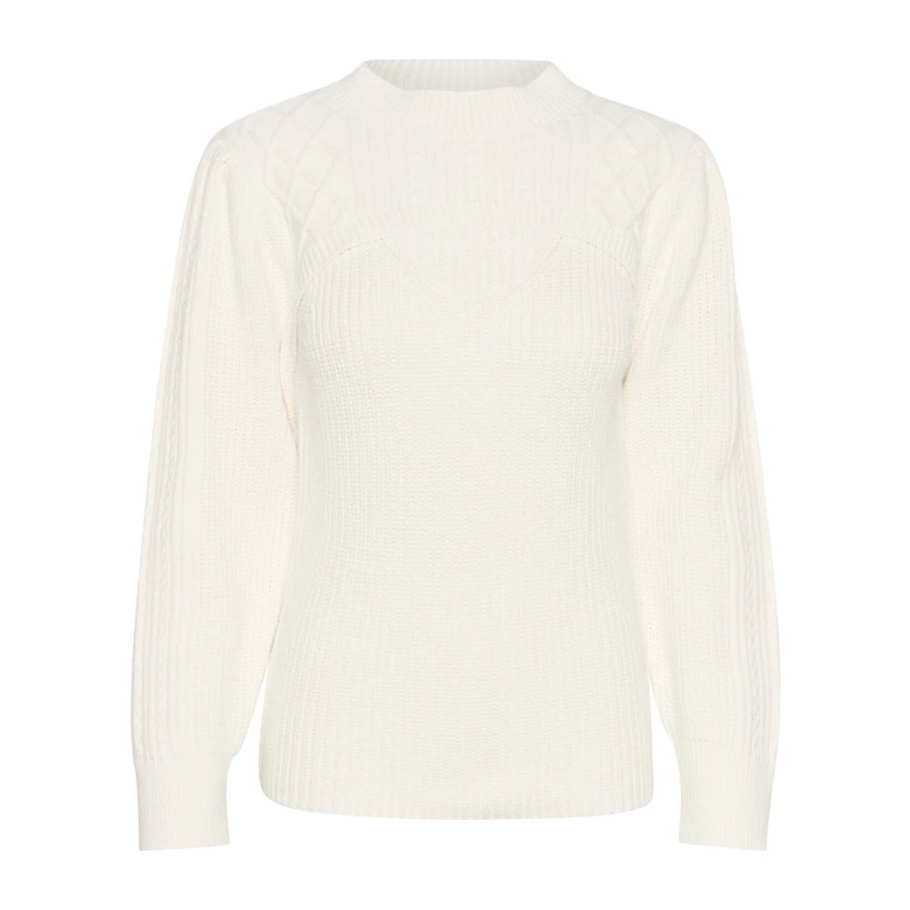 Kaffe Krijt Gebreide Trui Kamaggi Stijl White Dames