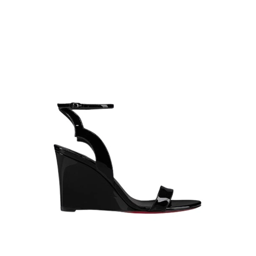 Christian Louboutin Stijlvolle Enkelband Sandalen Black Dames