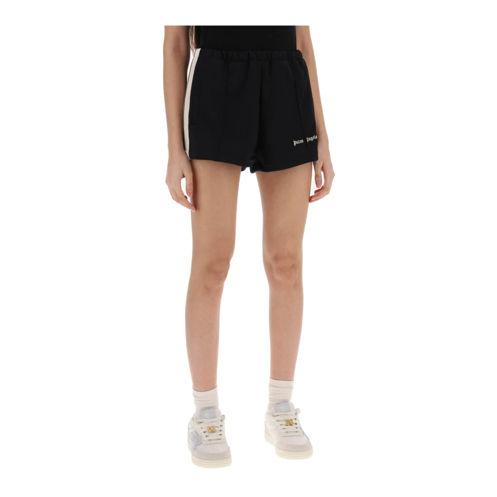 Palm Angels Shorts met contrastbanden Black Dames