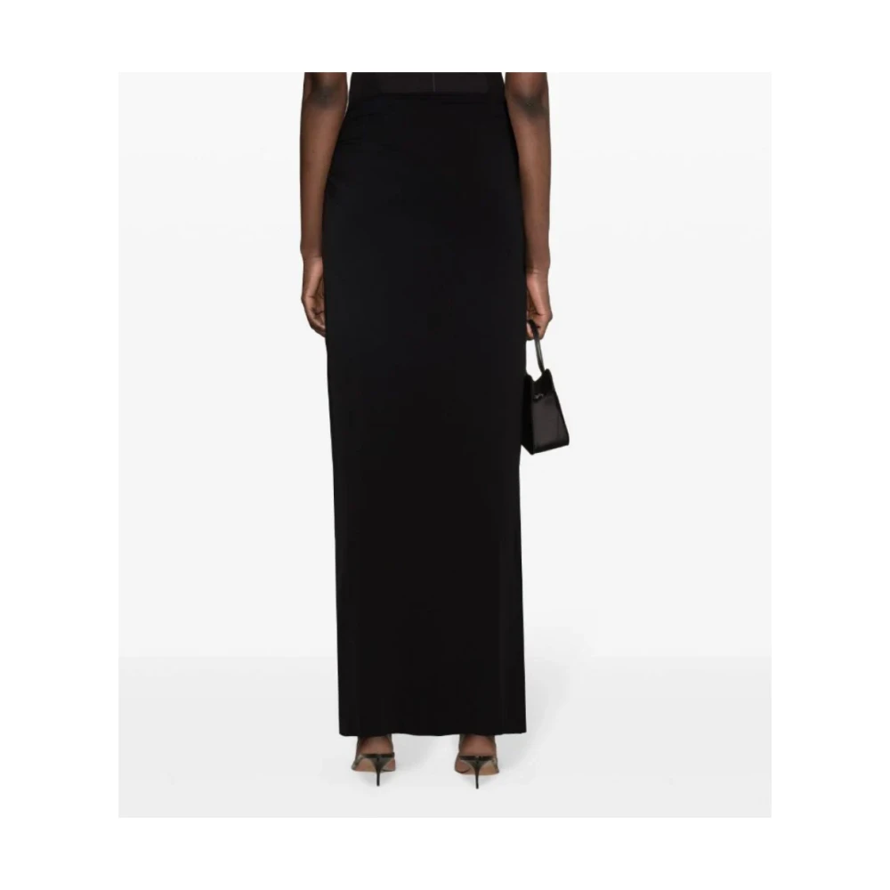 Magda Butrym Zwarte Maxi Rok met Uitgesneden Design Black Dames