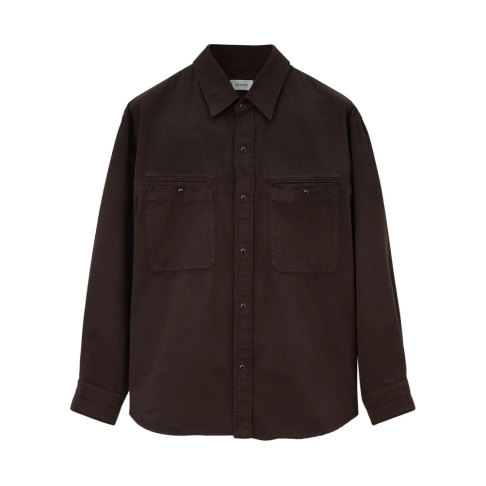 Lemaire Bruine Denim Shirt met Snaps Brown Heren