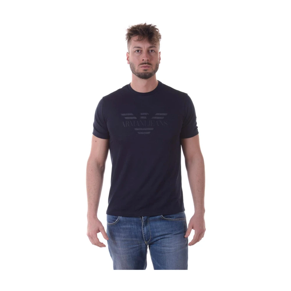 Armani Jeans Mannelijk Blauw Tops Heren, L, Katoen, Sweatshirts