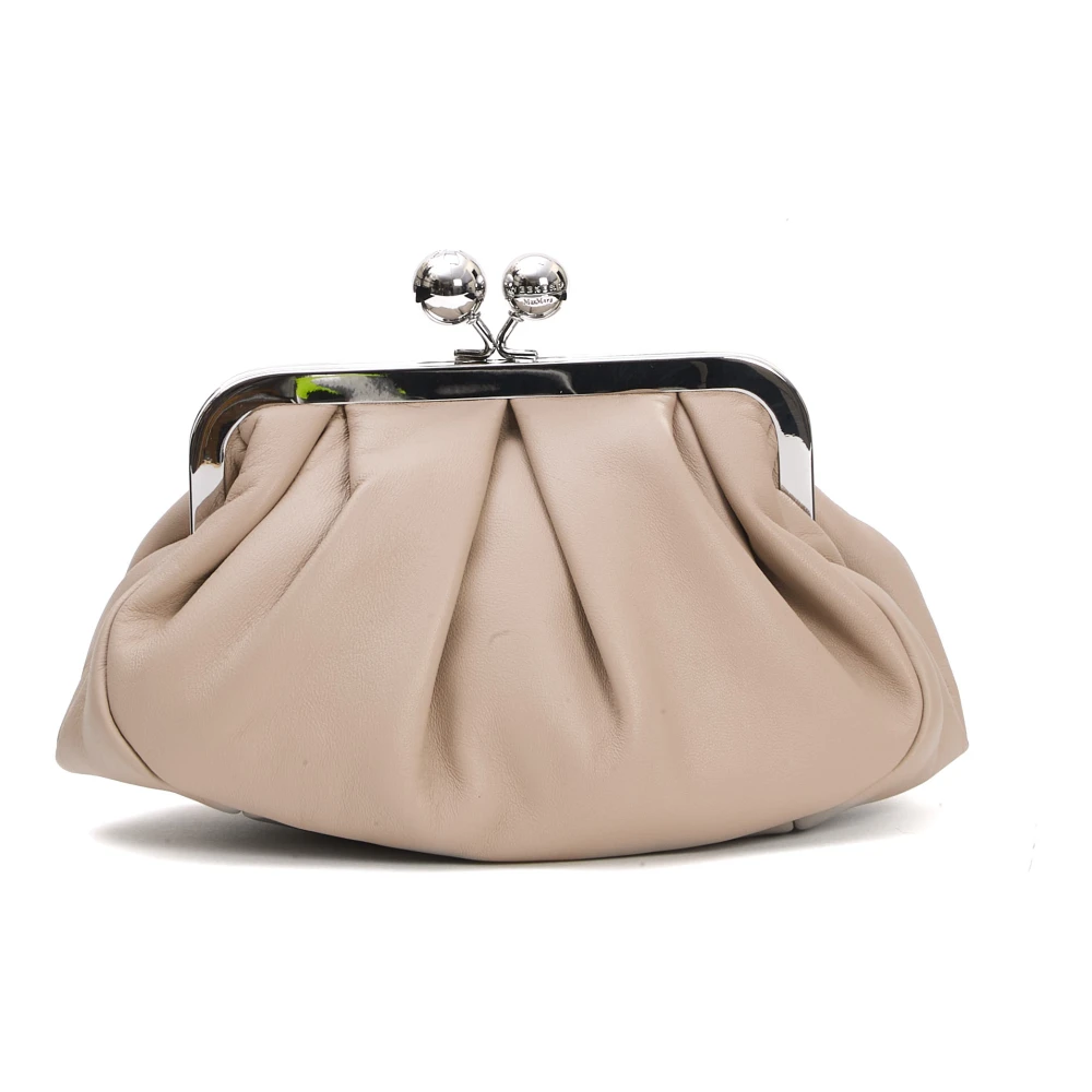 Beige Liten Clutch Kjede Stropp