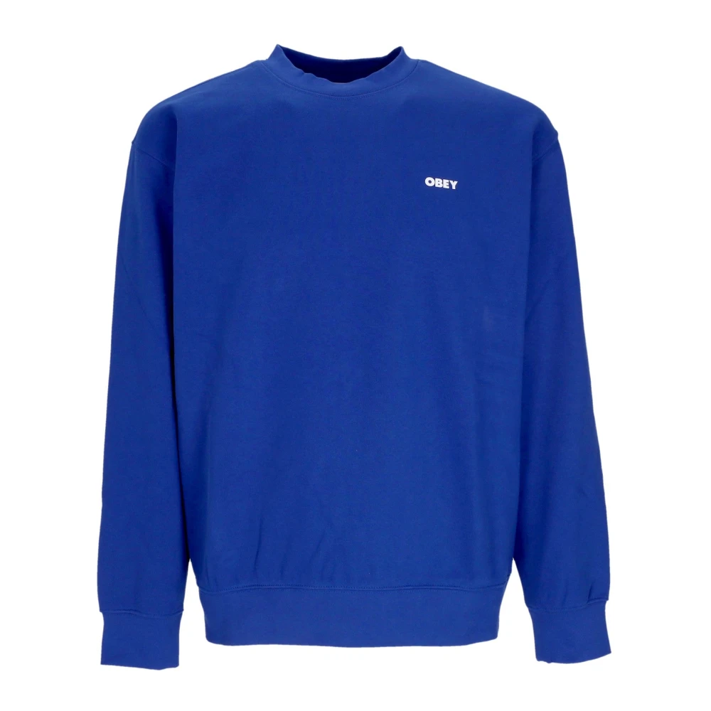 Obey Stoere Premium Crew Fleece Sweatshirt Blue Heren