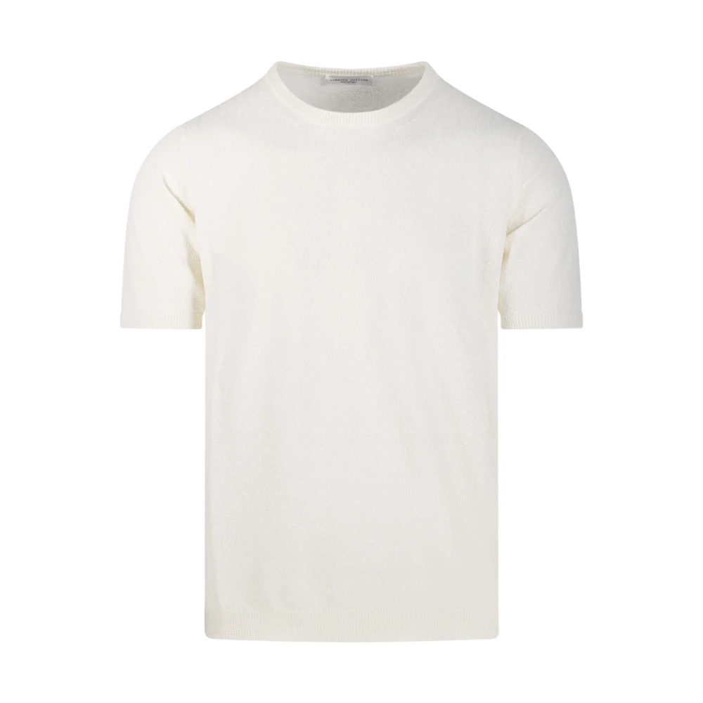 Roberto Collina Men's White Round Neck Jumper - Round-Neck Knitwear - Xl - Knitwear