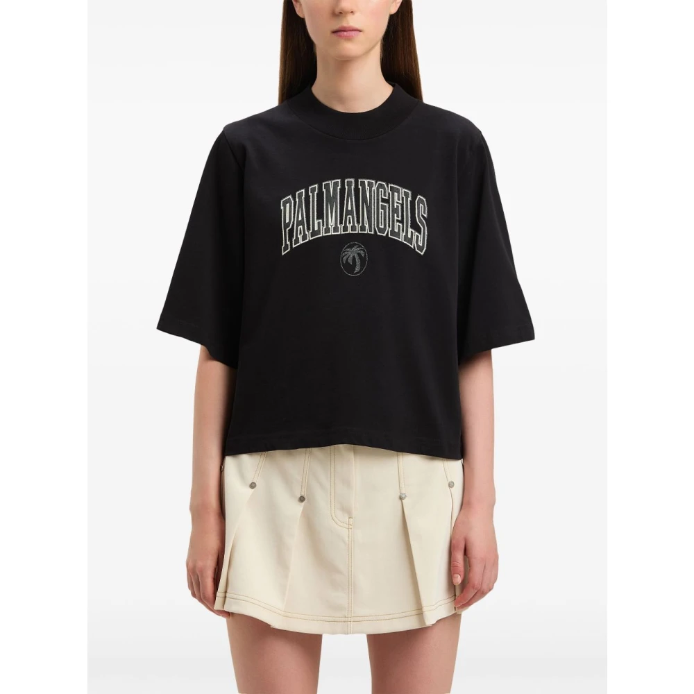 Palm Angels Zwarte T-shirts en Polos Black Dames