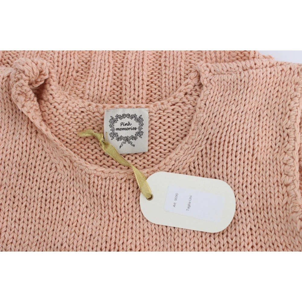 Pink Memories Elegante Roze Gebreide Vest Zonder Mouwen Pink Dames