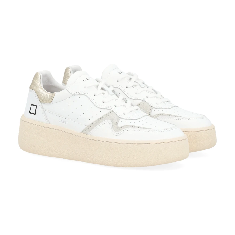 D.a.t.e. Step Calf Witleren Sneaker White Dames