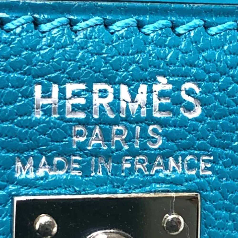 Hermès Vintage Pre-owned Leather pouches Blue Dames