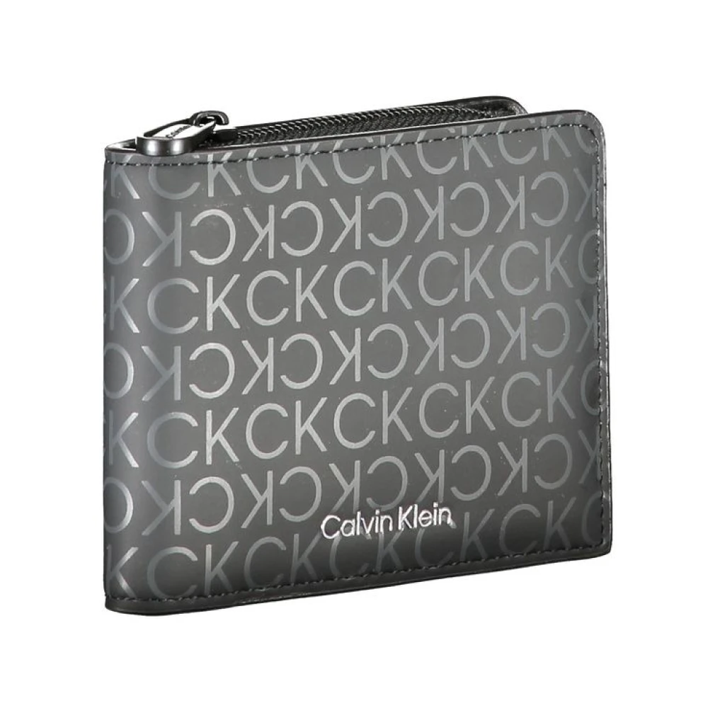 Calvin Klein Zwarte Polyester Portemonnee met RFID-blokkering Black Heren