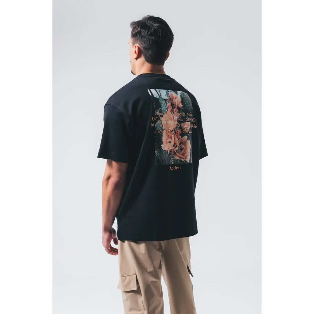 Aeden Zwarte Tee Kobe Stijlvol Black Heren