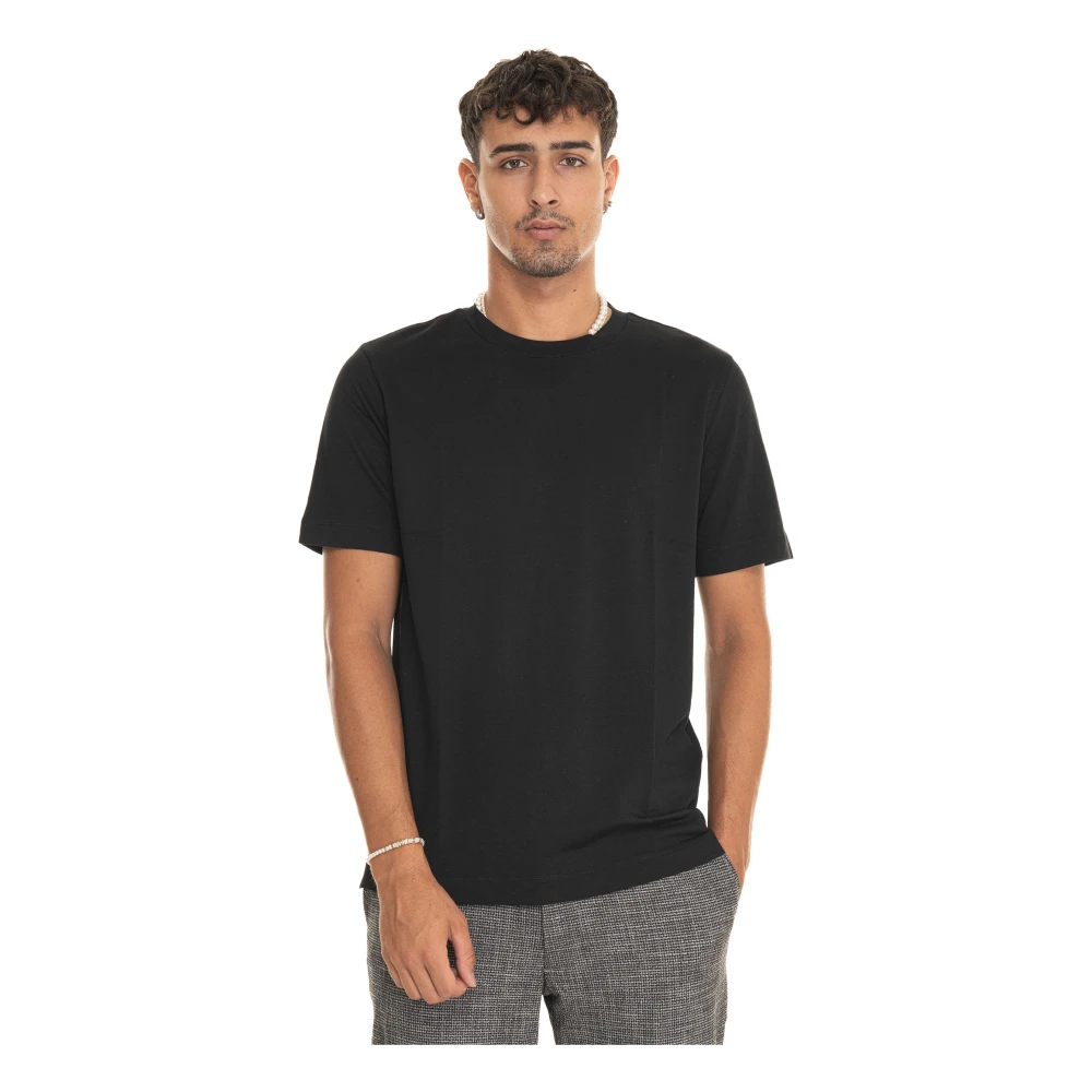 Boss Wafelstructuur Ronde Hals T-shirt Black Heren