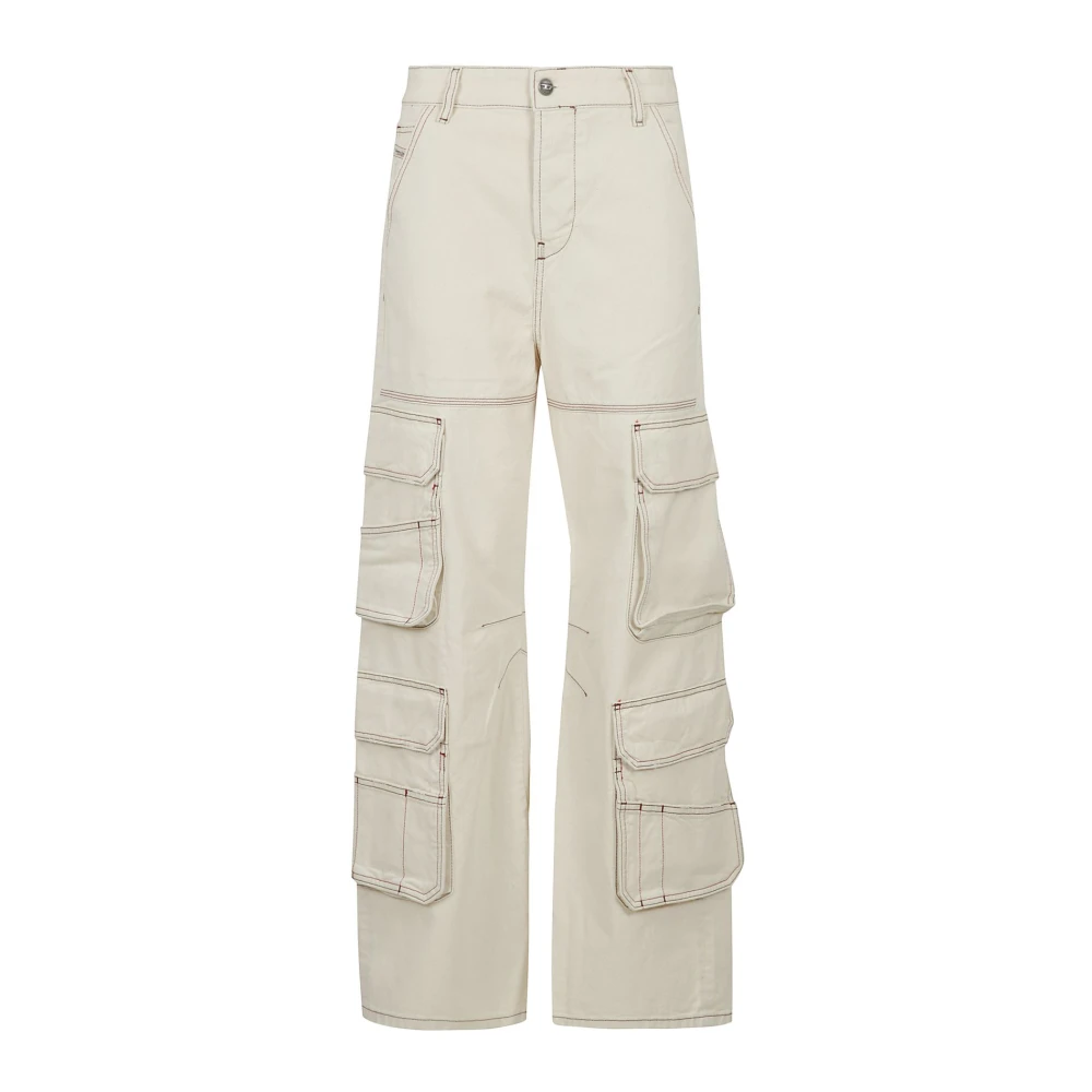 Diesel Cargo Stijl Broek Beige Dames