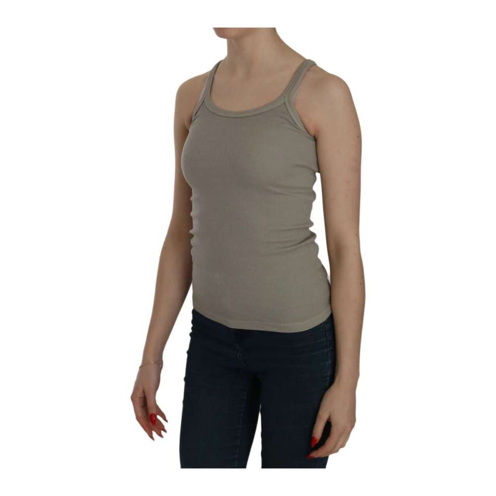 Pink Memories Chique Beige Spaghetti Strap Top Gray Dames