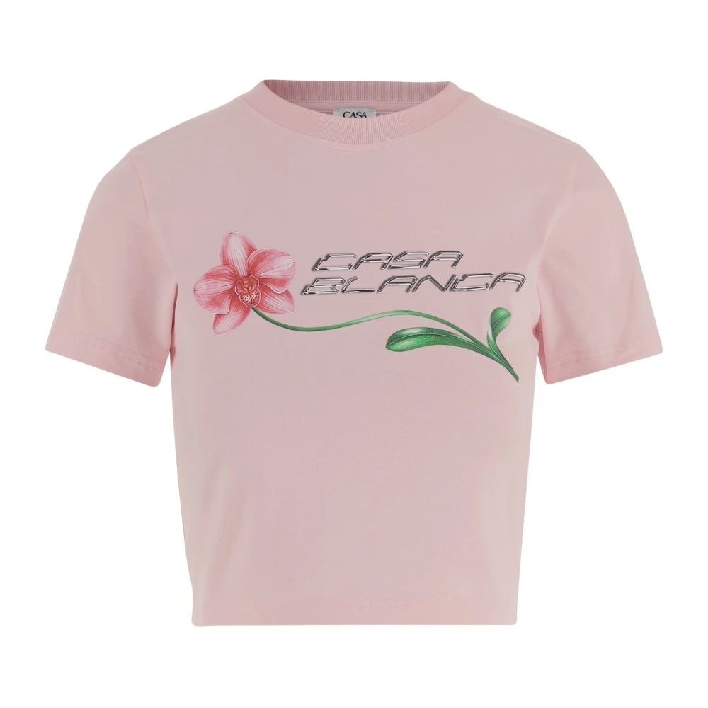Casablanca Women's Pink T-Shirts, M, Cotton T-Shirt
